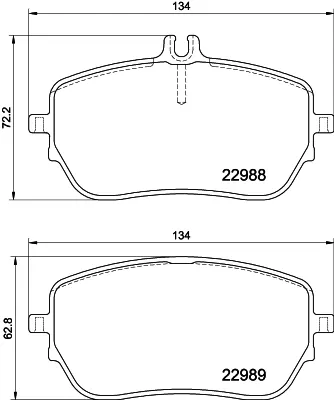 Klocki hamulcowe przednie tarczowe 8DB355037961 HELLA