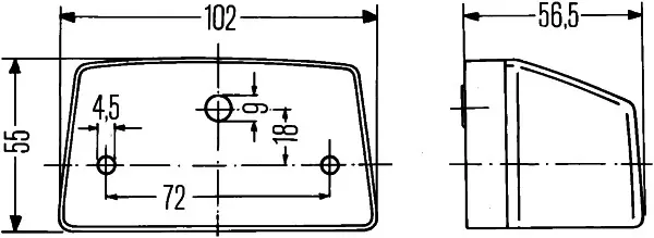 Lampa oświetlenia tylnej tablicy rejestracyjnej 2KA003389061 HELLA