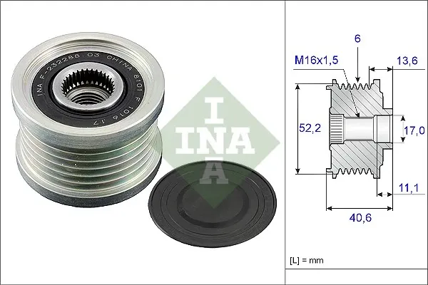 Koło pasowe alternatora 535004410 INA