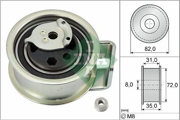 Rolka napinacza paska rozrządu 531039620 INA