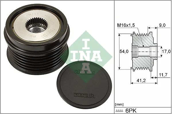 Koło pasowe alternatora 535019210 INA