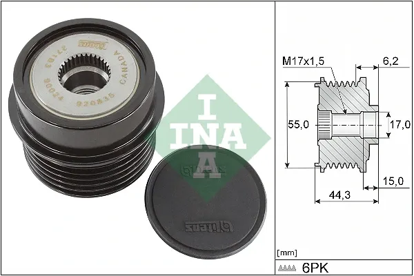 Koło pasowe alternatora 535023110 INA