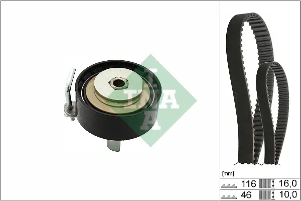 Pasek rozrządu, zestaw 530070010 INA