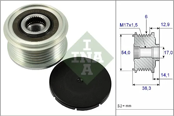 Koło pasowe alternatora 535026410 INA