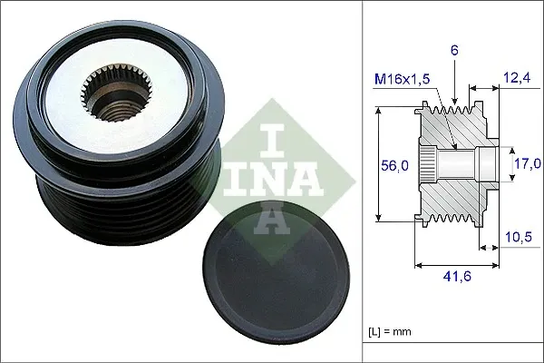 Koło pasowe alternatora 535021010 INA