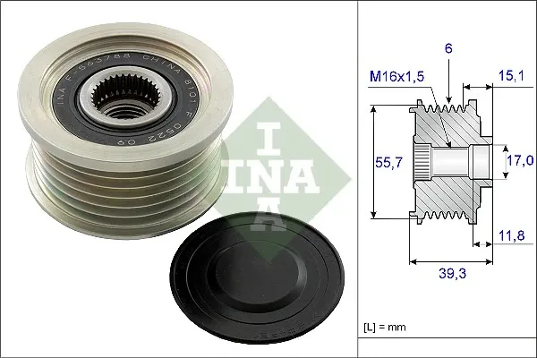 Koło pasowe alternatora 535024910 INA
