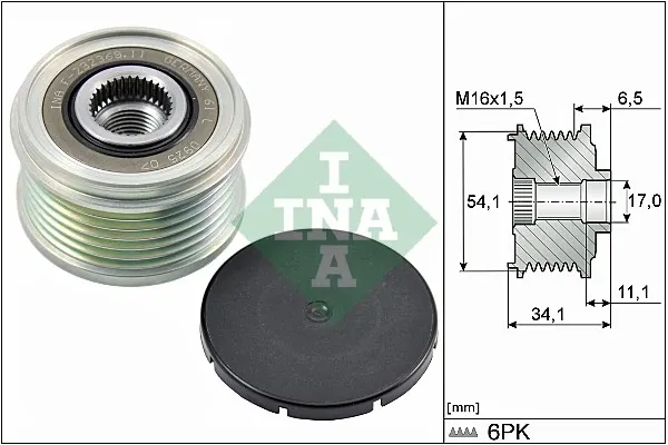 Koło pasowe alternatora 535017910 INA