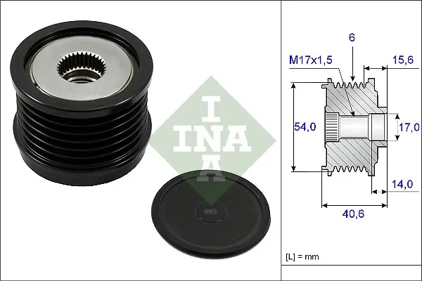 Koło pasowe alternatora 535023010 INA