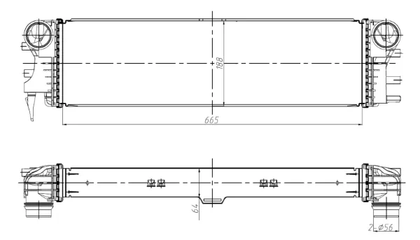 Chłodnica intercoolera 309037 NRF