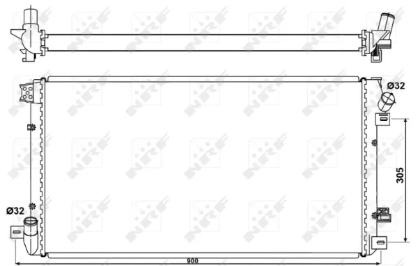 Chłodnica silnika 7701066109 Nissan/Infiniti