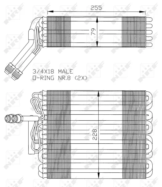 Parownik klimatyzacji Volkswagen Golf II