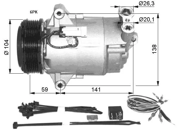 Sprężarka klimatyzacji 32427 NRF