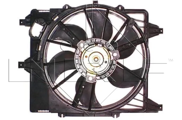 Dyfuzor chłodnicy klimatyzacji, w komplecie z wirnikiem i silnikiem 7700428659 Nissan/Infiniti
