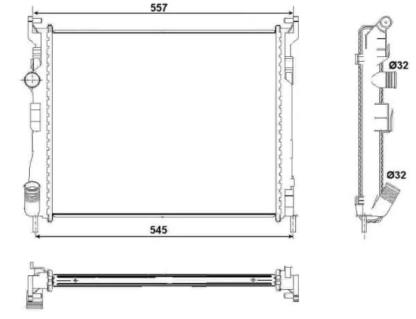 Chłodnica silnika 53032 NRF