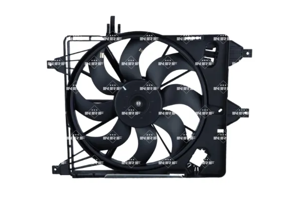 Dyfuzor chłodnicy, w komplecie z silnikiem i wirnikiem 7700436917 Nissan/Infiniti