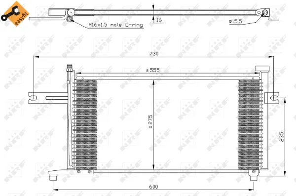 Chłodnica klimatyzacji 35315 NRF