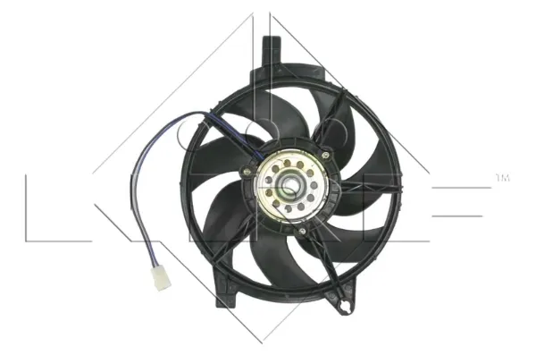 Wentylator elektryczny intercoolera kompletny (silnik+wirnik) 47445 NRF