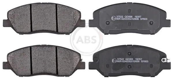 Klocki hamulcowe przednie tarczowe 37522 ABS