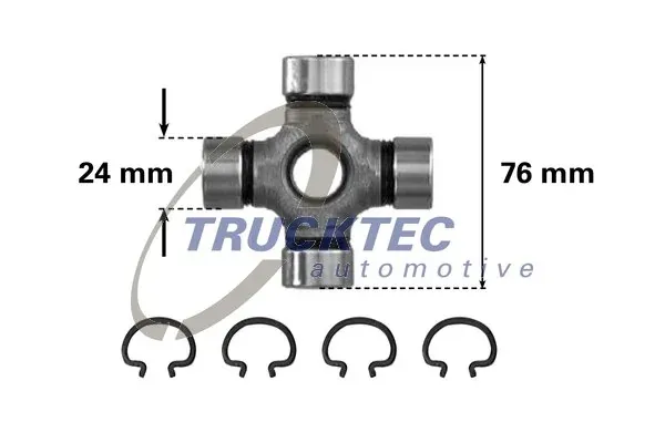 Krzyżak wału Cardana tylnego 0234004 Trucktec