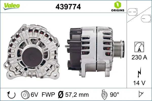 Alternator 439774 VALEO