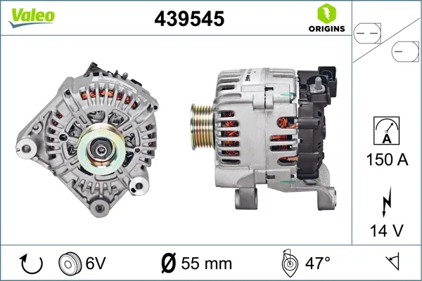 Alternator 439545 VALEO