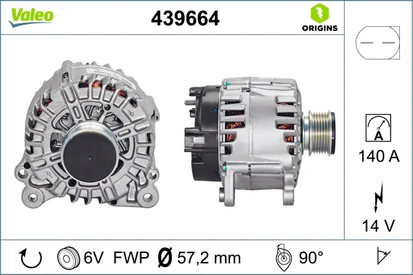 Alternator 439664 VALEO