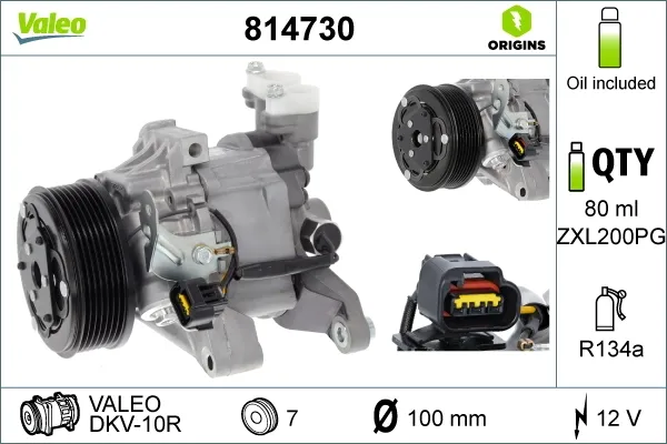 Sprężarka klimatyzacji 814730 VALEO