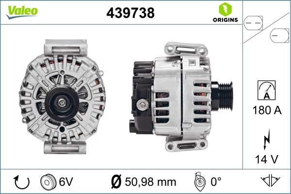 Alternator 439738 VALEO