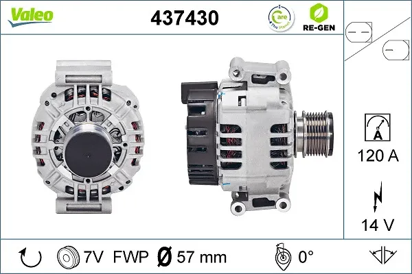 Alternator 437430 VALEO