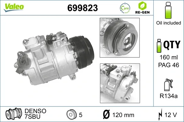 Sprężarka klimatyzacji 699823 VALEO
