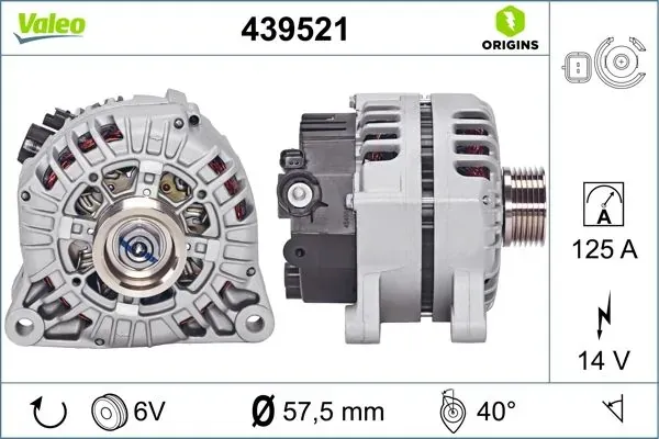 Alternator 439521 VALEO