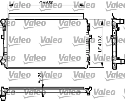 Chłodnica silnika 735558 VALEO