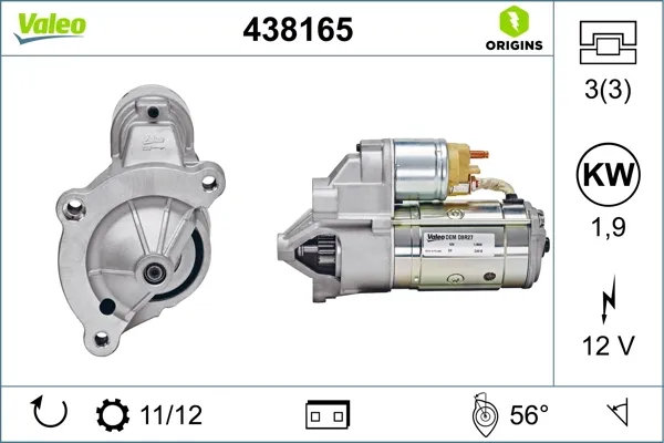 Rozrusznik 438165 VALEO