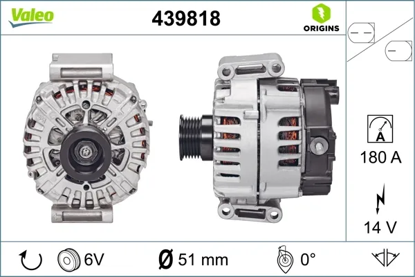 Alternator 439818 VALEO