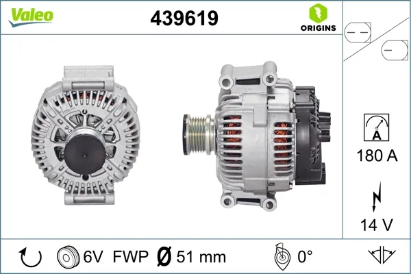 Alternator 439619 VALEO