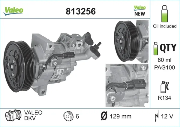 Sprężarka klimatyzacji 813256 VALEO