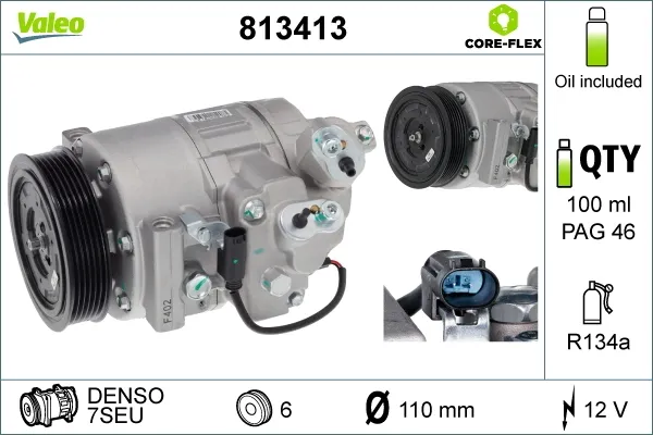 Sprężarka klimatyzacji 813413 VALEO