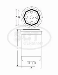 Filtr paliwa ST6106 SCT