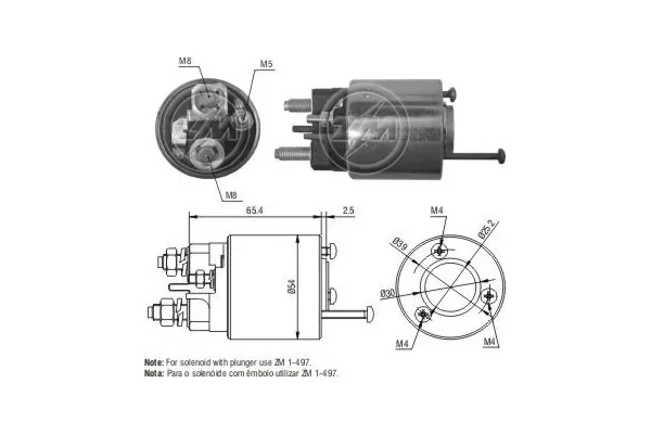 Elektromagnes rozrusznika ZM497 ERA