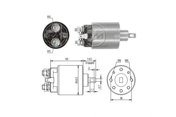 Elektromagnes rozrusznika ZM710 ERA