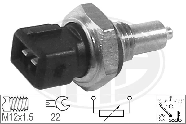 Czujnik temperatury płynu chłodzącego 330643 ERA