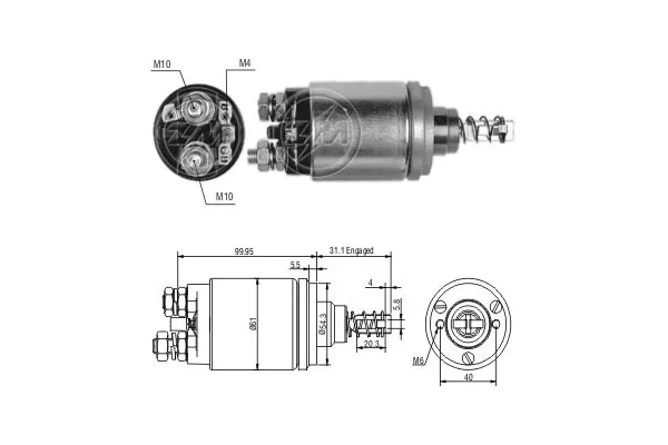 Elektromagnes rozrusznika ZM542 ERA