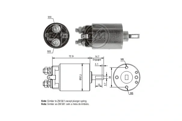 Elektromagnes rozrusznika ZM680 ERA