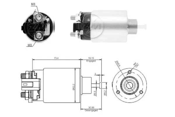 Elektromagnes rozrusznika ZM866 ERA