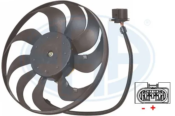 Wentylator elektryczny układu chłodzenia kompletny (silnik+wirnik) 352051 ERA