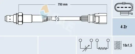 Sonda lambda czujnik tlenu przed katalizatorem 77399 FAE
