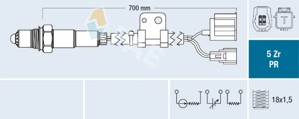Sonda lambda czujnik tlenu przed katalizatorem 75088 FAE