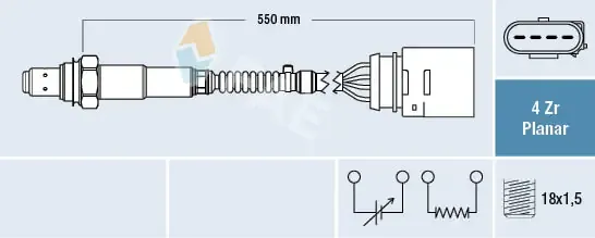 Sonda lambda czujnik tlenu po katalizatorze 77148 FAE