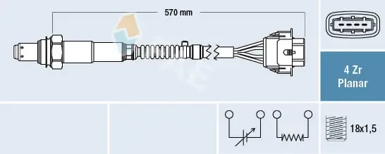 Sonda lambda czujnik tlenu przed katalizatorem 77154 FAE