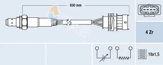 Sonda lambda czujnik tlenu przed katalizatorem 77156 FAE